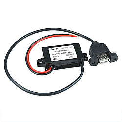 12V to 5V 3A Car Power Converter DC Module Voltage Regulator, Style:USB Female with Ears