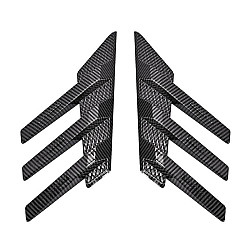 1 Pair Car Rear Windshield Air Cent Shark Fin Decorative Sticker, Carbon Pattern