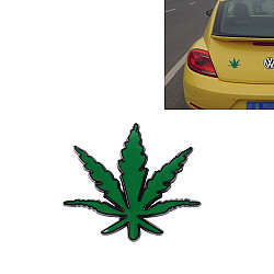 1 PCS Pure Metal Maple Leaf Car Stickers(Green)