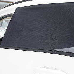 1 Pair Mesh Linen Car Adhesive Curtain Sunshade(Rear Window)