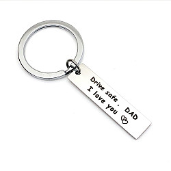 10 PCS C1010 Drive Safe Stainless Steel Tag Keychain 10x40mm(DAD)