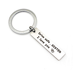 10 PCS C1010 Drive Safe Stainless Steel Tag Keychain 10x40mm(Sister)