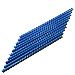 10 PCS Car Interior Mouldings Decorative Air Conditioning Outlet U-shaped Bright Strip Clip(Blue)