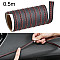 0.5m Car Center Console Interior Modification Leather Gap Strip(Black Red)