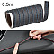 0.5m Car Center Console Interior Modification Leather Gap Strip(Black Blue)