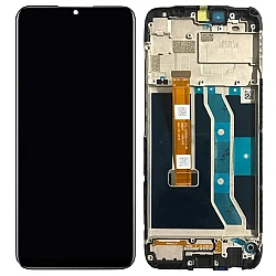 Realme C25s LCD Screen With Frame - Black