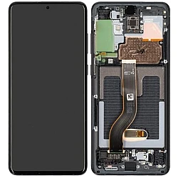 Samsung Galaxy S20 Ultra LCD Screen With Frame Black - Cellspare