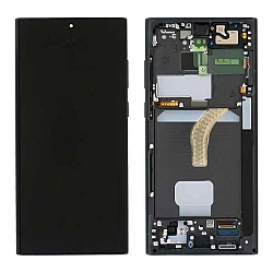 Samsung Galaxy S22 Ultra LCD Screen With Frame - Phantom Black