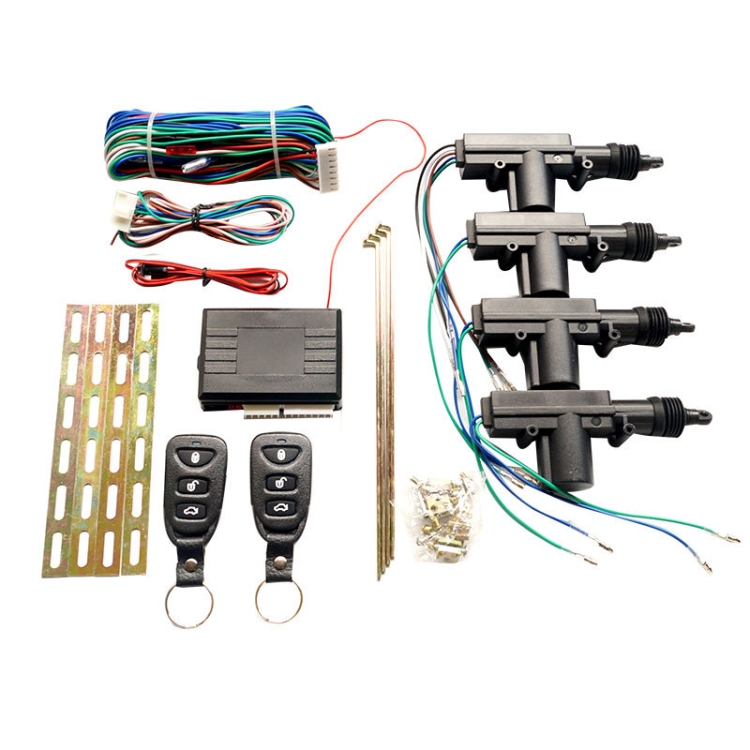 7pcs Set Car Remote Control Central Lock Keyless Entry System With Motor External Speaker Double Flashing Prompt