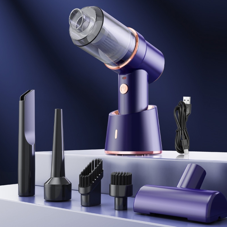 SUITU ST-6638 Car Wireless Vacuum Cleaner Suction and Blower Integrated With Light, Spec: Top Version Type-C