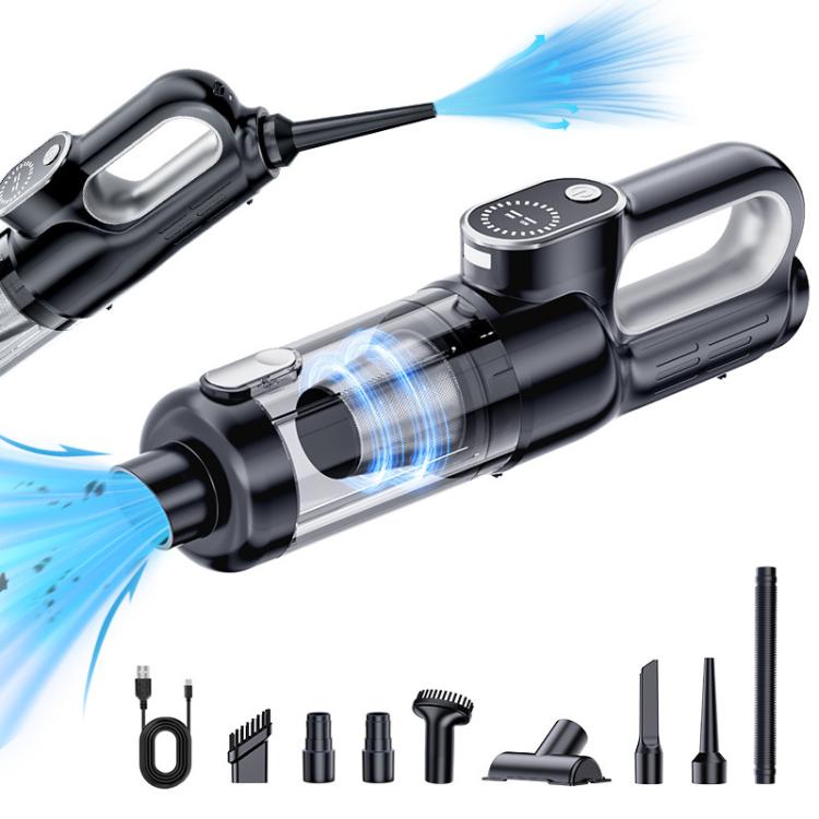 SUITU ST-8007C Car Vacuum Cleaner Vacuuming Blowing Home Outdoor Handheld Small Brushless Vacuum Cleaner(Black Silver)