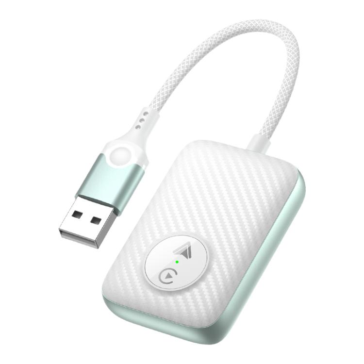 2 in 1 USB Wired to Wireless Car CarPlay / Android Auto Box Adapter(Green)