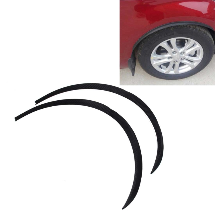 2 PCS 75cm Car Stickers Rubber Large Round Arc Strips Universal Fender Flares Wheel Eyebrow Decal Sticker Eyebrow Car-covers Black Striped Round Arc Strips