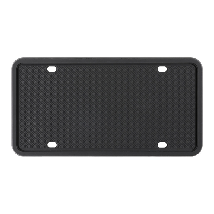 2 Sets Waterproof Rustproof Non-damaging Car Paint Silicone License Plate Frame, Specification: US Black