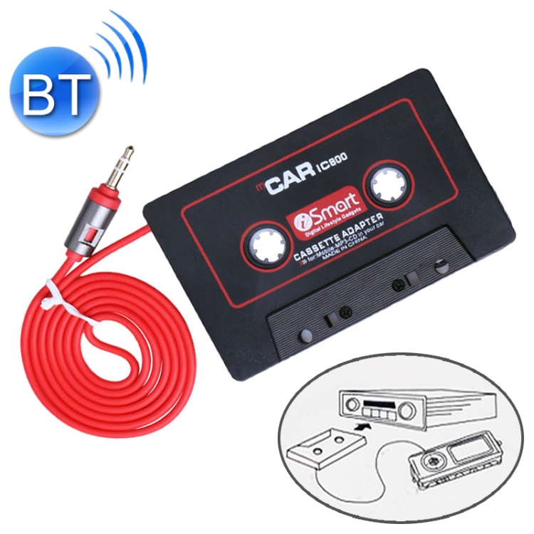 3.5mm Jack Car Cassette Player Tape Adapter Cassette MP3 Player Converter, Cable Length: 1.1m