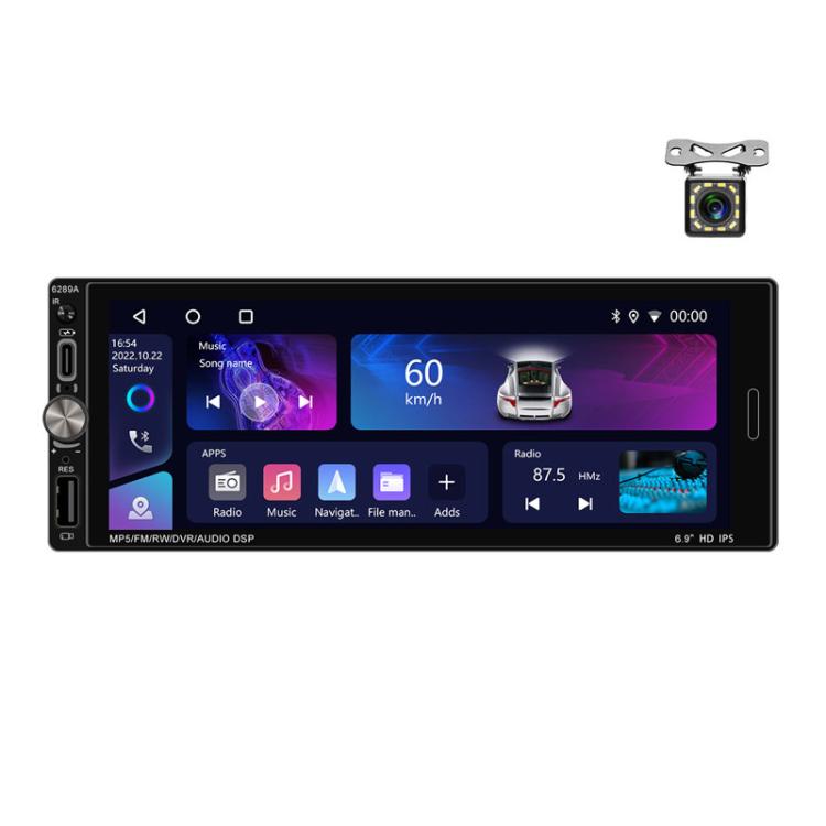 6.9 Inch Horizontal Screen Android 13.0 Car Player Car Center Control Integrated Machine, Style: 2+32G+12 Lights Camera+Mic
