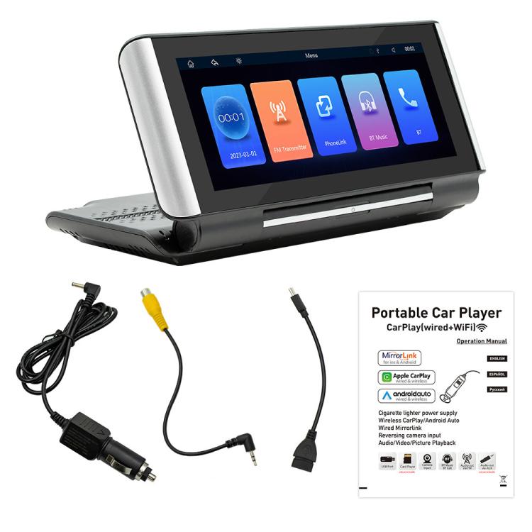 6.86 Inch Foldable Portable Bluetooth Car MP5 Player With MirrorLink/CarPlay/Android Auto Support, Spec: B5370