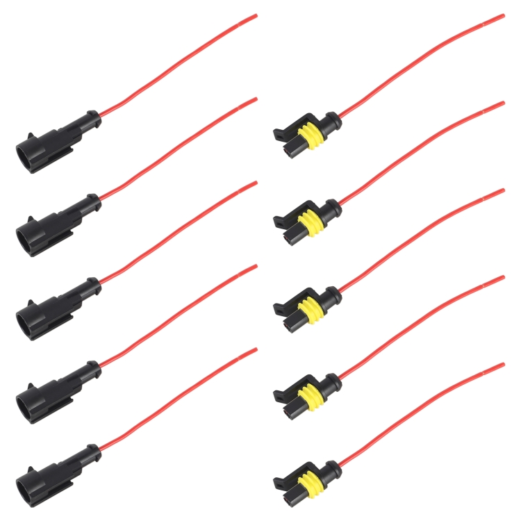 10pcs 1P Car Waterproof Plug Car Connector PlugIn Length10cm
