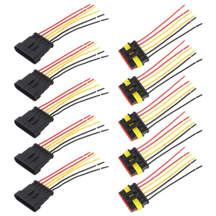 10pcs 6P Car Waterproof Plug Car Connector PlugIn Length10cm