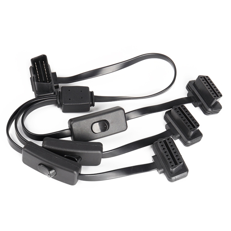 16PIN Car Ultrathin OBD Diagnostic Extended Cable OBD2 Cable with Switch