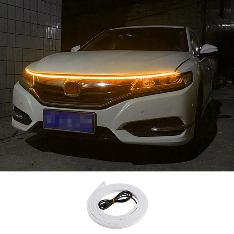 1 5m Car Daytime Running Super Bright Decorative LED Atmosphere Light Yellow Light
