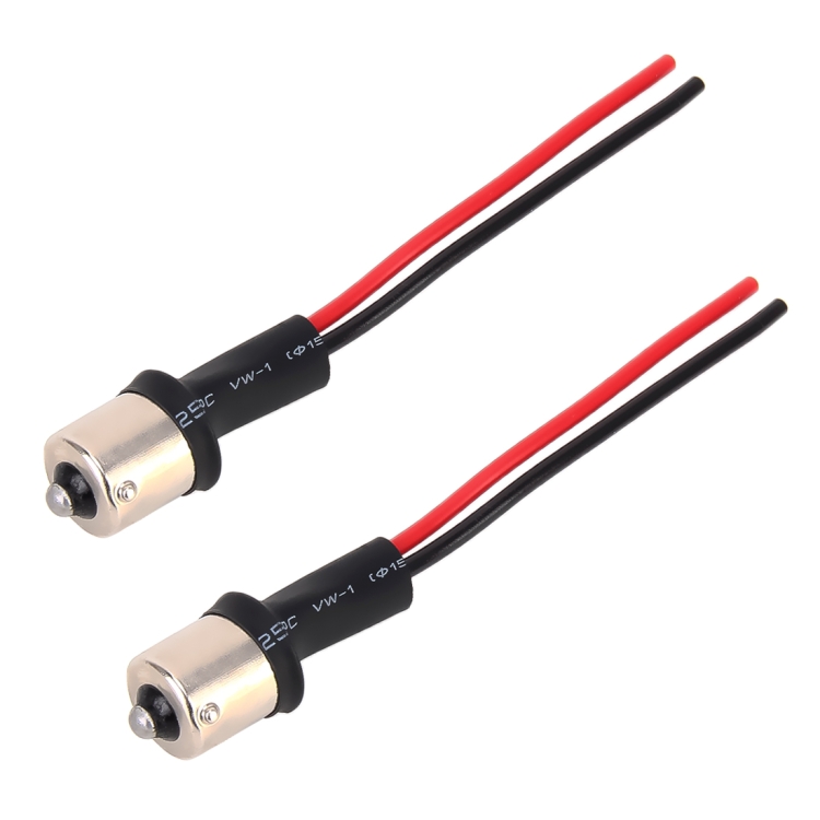 1 Pair 1156 BA15S Bulb Holder Base Male Socket with Wire