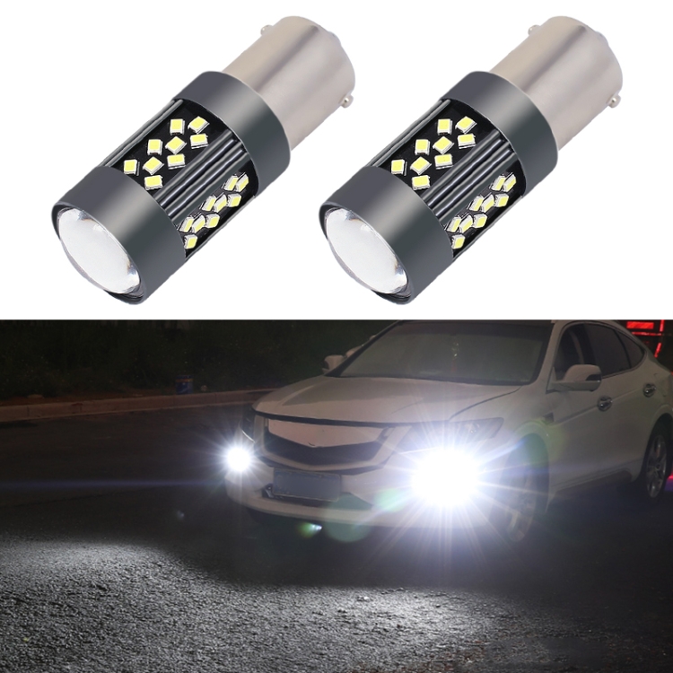 1 Pair 1156 12V 7W Continuous Car LED Fog Light White Light