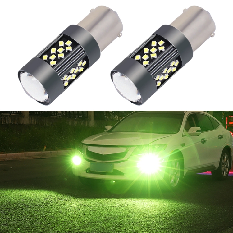 1 Pair 1156 12V 7W Continuous Car LED Fog Light Lime Light