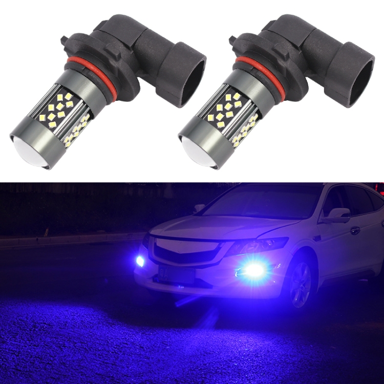 1 Pair 9006 12V 7W Continuous Car LED Fog Light Blue Light