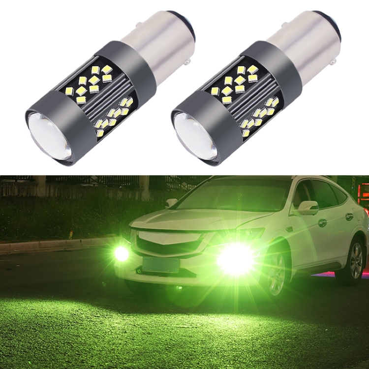 1 Pair 1157 12V 7W Strobe Car LED Fog Light Lime Light