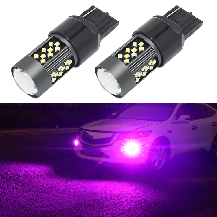 1 Pair 7440 12V 7W Strobe Car LED Fog Light Purple Light