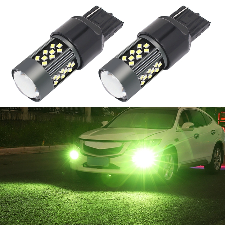 1 Pair 7443 12V 7W Strobe Car LED Fog Light Lime Light