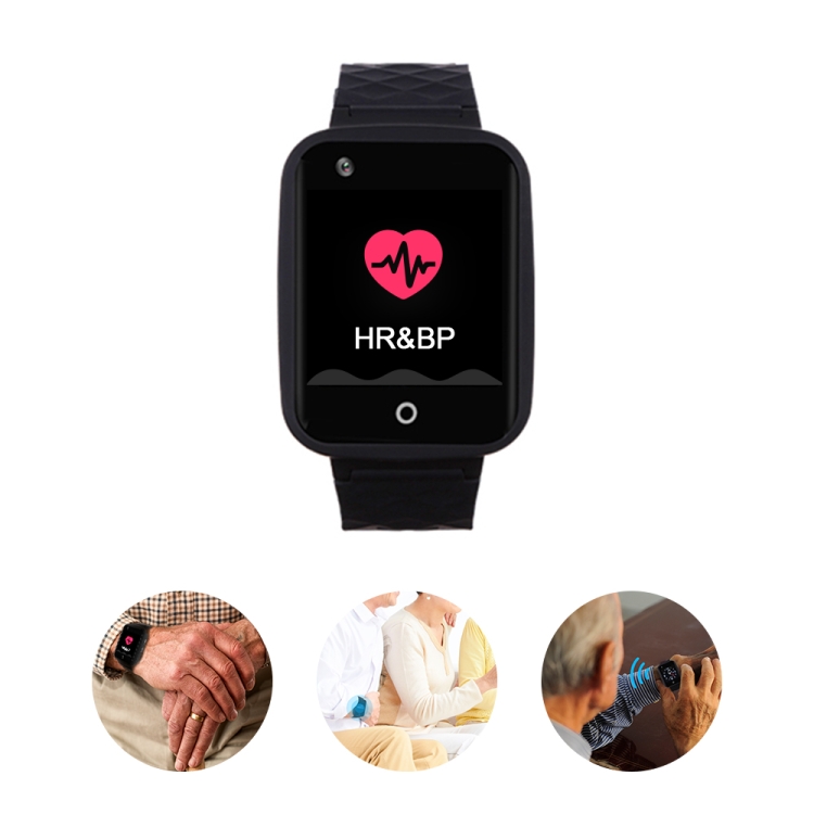 REACHFAR RF-V46-B GPS Smart Tracker WatchBand, Support SOS / Camera / Health Management / 4G LTE / Blood Pressure / Heart Rate, For North America / South America(Black)