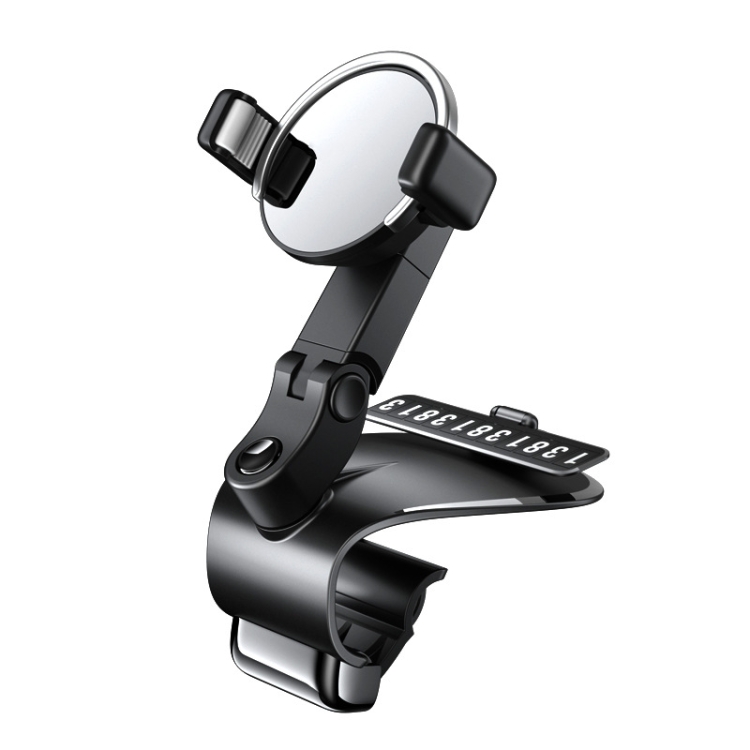 088 With Parking Phone Sign 360 Degrees Rotation Car Dashboard Mount Cell Phone Holder(Black)