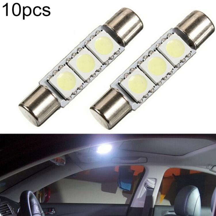 10pcs ST6 5050 3SMD 29mm B6 LED Car Make up Mirror Light Reading Lamp