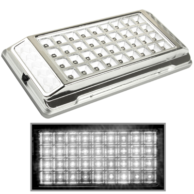 White Interior 36 LED Roof Light for Vehicle DC 12V Silver