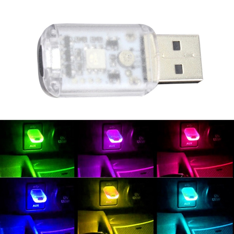 USB Car Internal Atmosphere Light K6 Sound Control Single Lamp