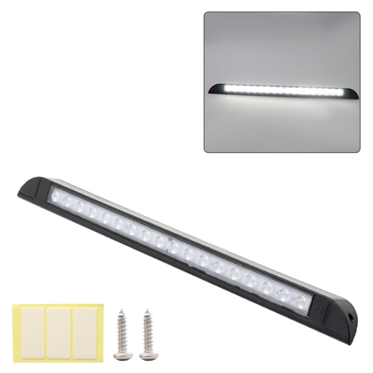 RV Yacht Awning LED Strip Light DC12 28V with 18 LEDs Lamp Beads Black