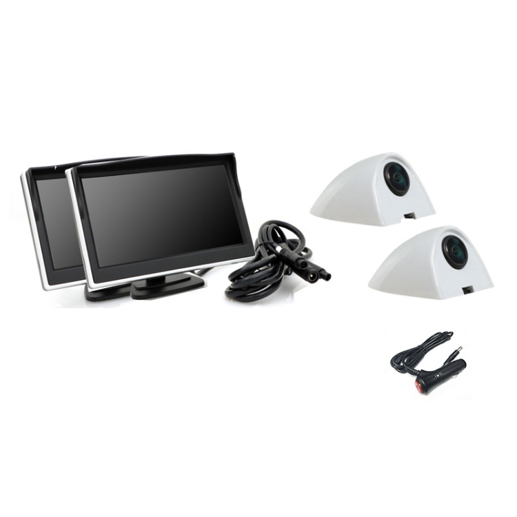 5 Inch AHD Video Monitor Car Reversing High-Definition Camera, Specification: With Video Recording + Side Mounting