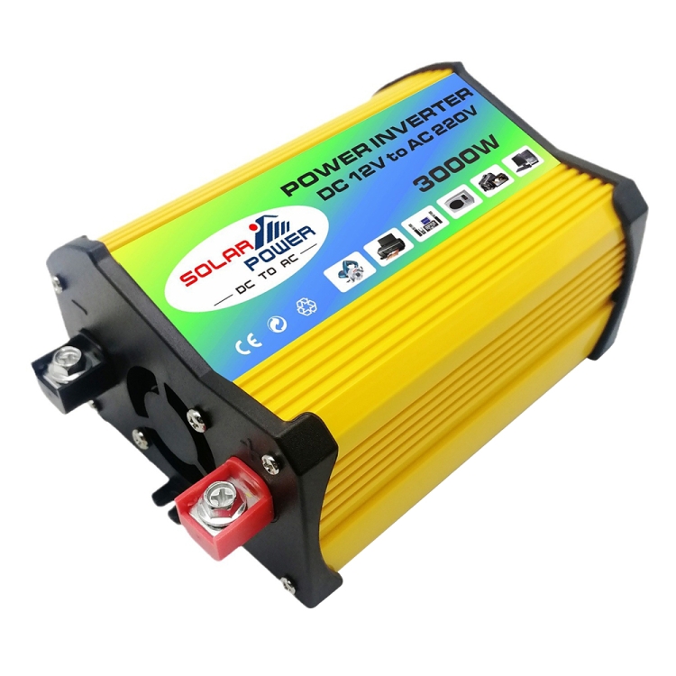 Legend I Generation DC12V to AC220V 3000W Modified Square Wave Car Power Inverter Yellow