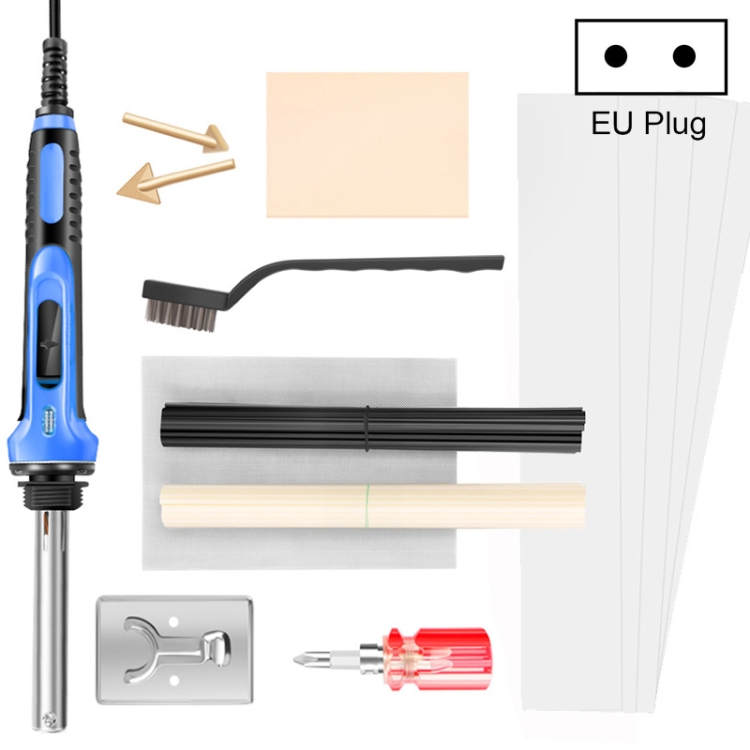 100W Electric Soldering Iron Plastic Welding Machine Car Bumper Repair Plier, EU Plug (Blue)