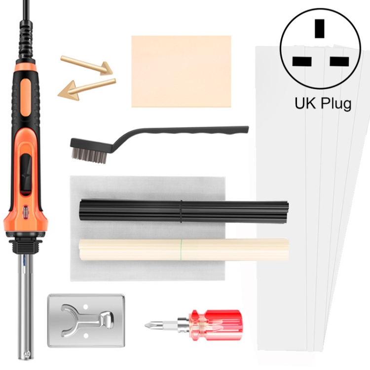 100W Electric Soldering Iron Plastic Welding Machine Car Bumper Repair Plier, UK Plug (Red)