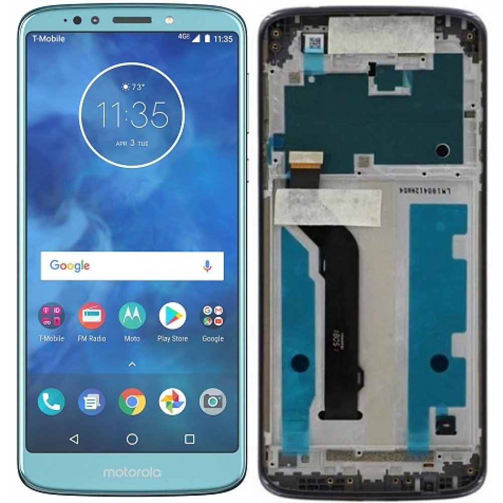 Motorola Moto E5 Plus LCD Screen With Frame Blue
