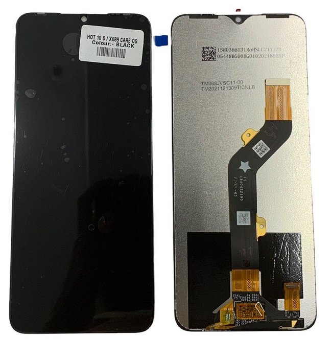 LCD WITH TOUCH SCREEN FOR INFINIX HOT 10S DISPLAY GLASS COMBO FOLDER