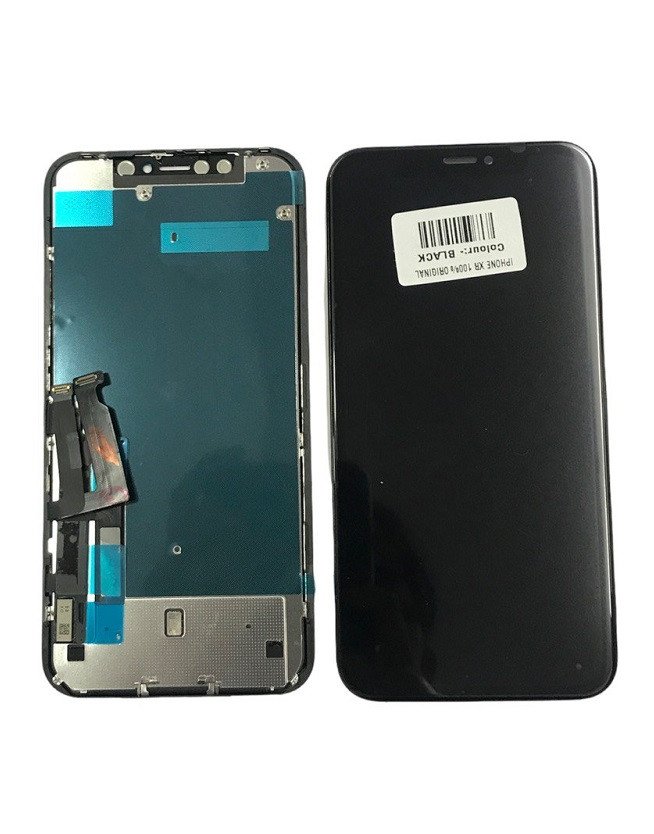 LCD WITH TOUCH SCREEN FOR IPHONE XR 100% ORIGINAL (BLACK) DISPLAY GLASS COMBO FOLDER