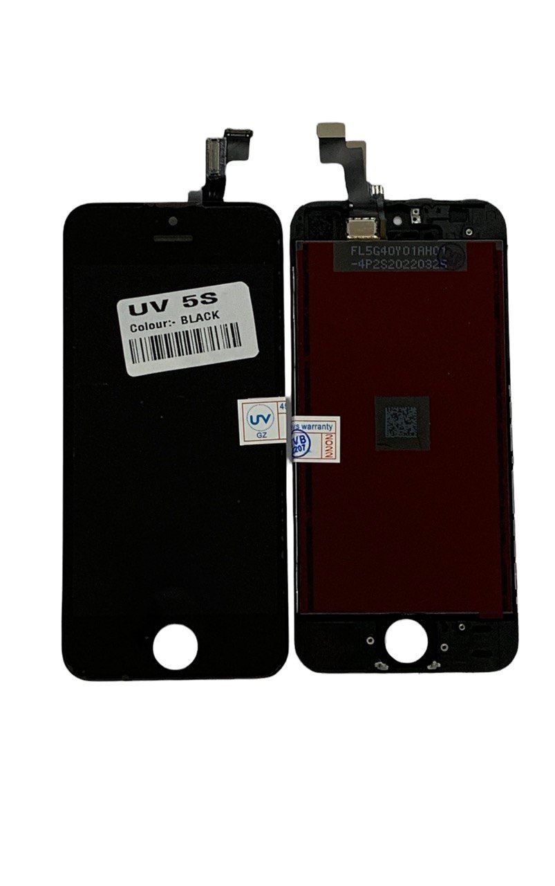 LCD WITH TOUCH SCREEN FOR IPHONE 5S ( W/B) DISPLAY GLASS COMBO FOLDER