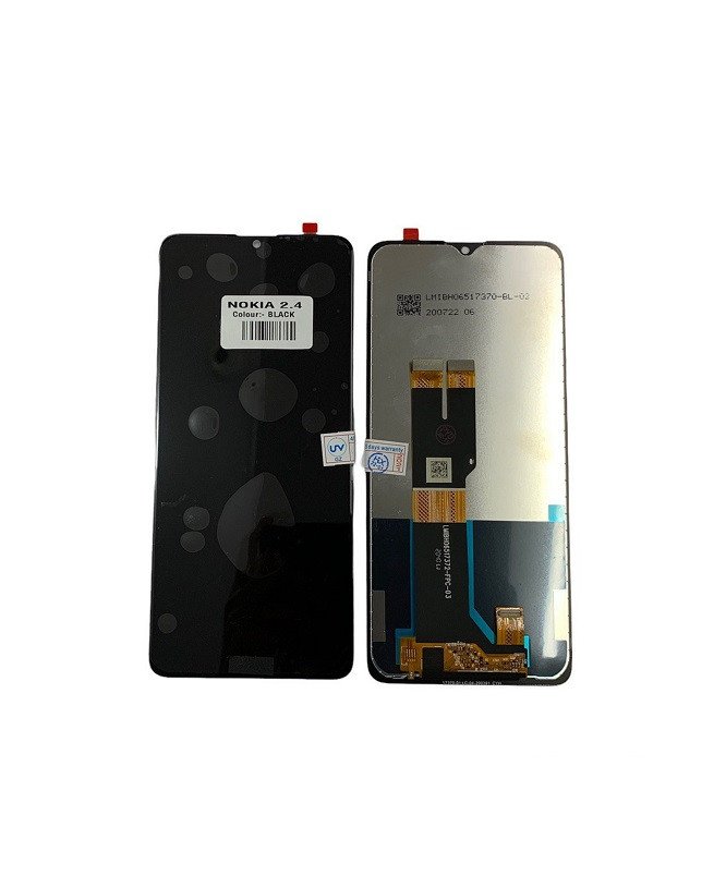LCD WITH TOUCH SCREEN FOR Nokia 2.4 Black DISPLAY GLASS COMBO FOLDER