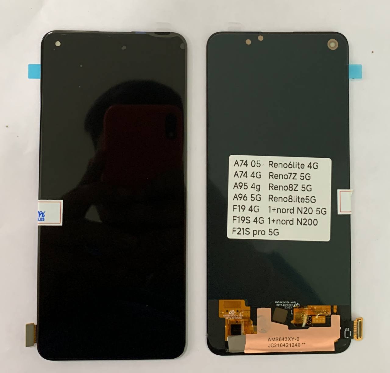 LCD WITH TOUCH SCREEN FOR RENO 6 LITE (4G) OLED DISPLAY GLASS COMBO FOLDER