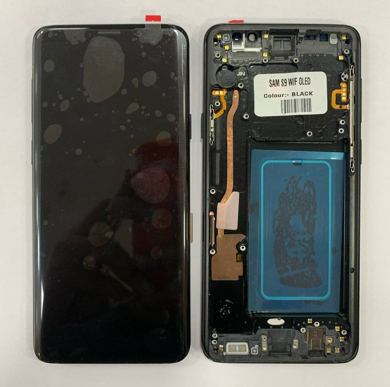 LCD WITH TOUCH SCREEN FOR SAMSUNG S9 PLUS WITHFRAME OLED DISPLAY GLASS COMBO FOLDER