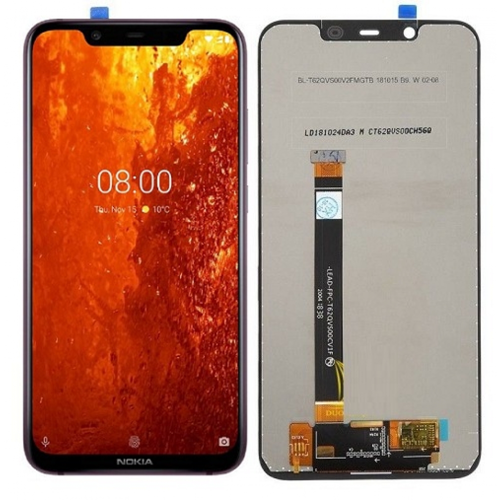 Nokia 8.1 LCD Screen With Digitizer - Black